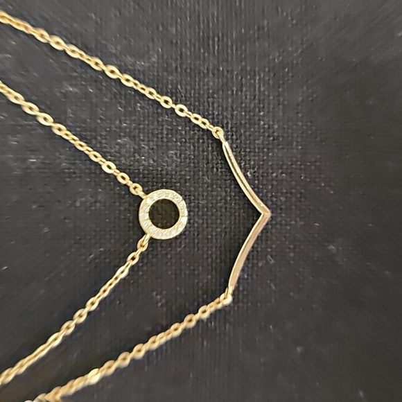 COPY - Swarovski 925 Sterling Silver Cubic Zirconia Geometric multi strand Neck… - Picture 6 of 7